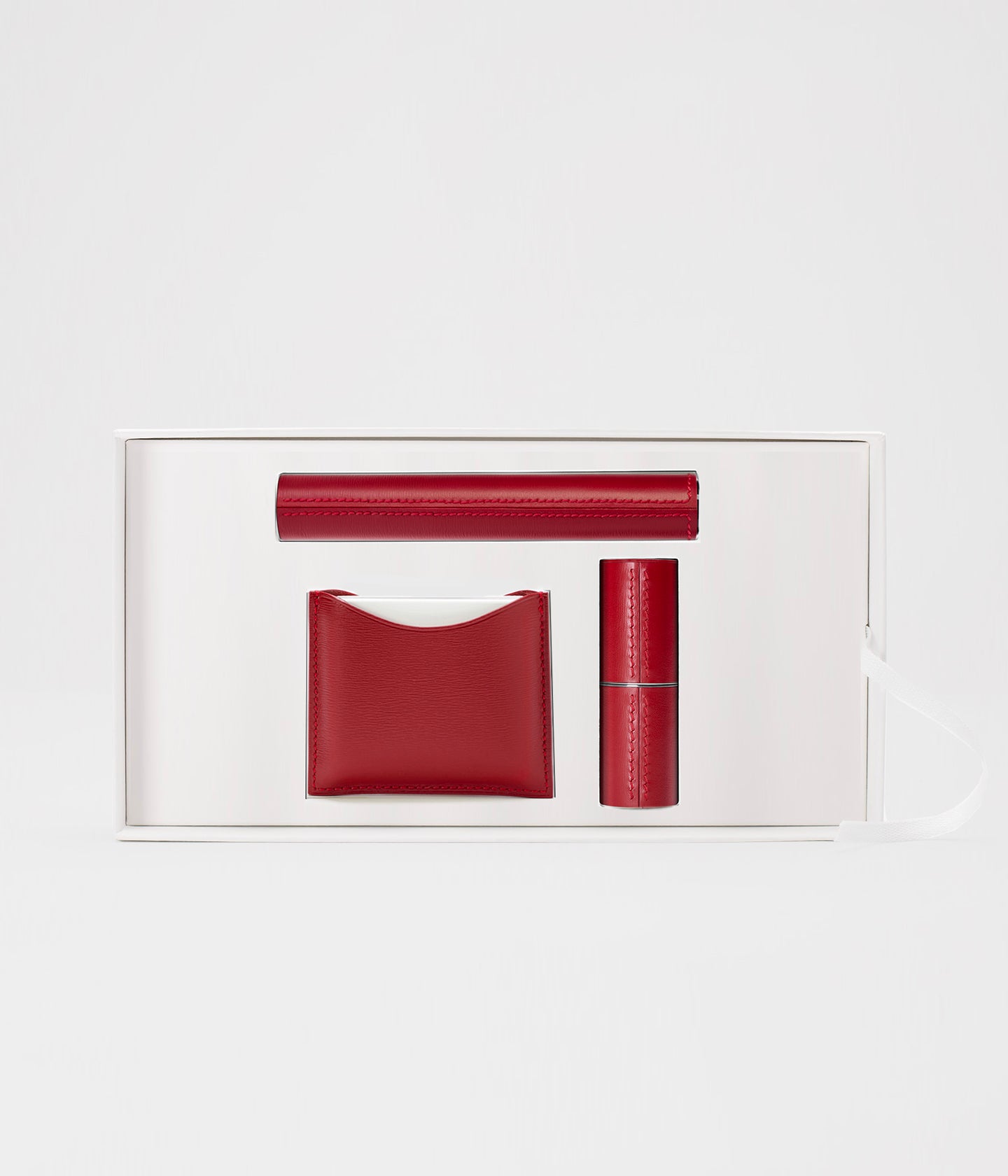 The Red Routine - Red fine leather Set